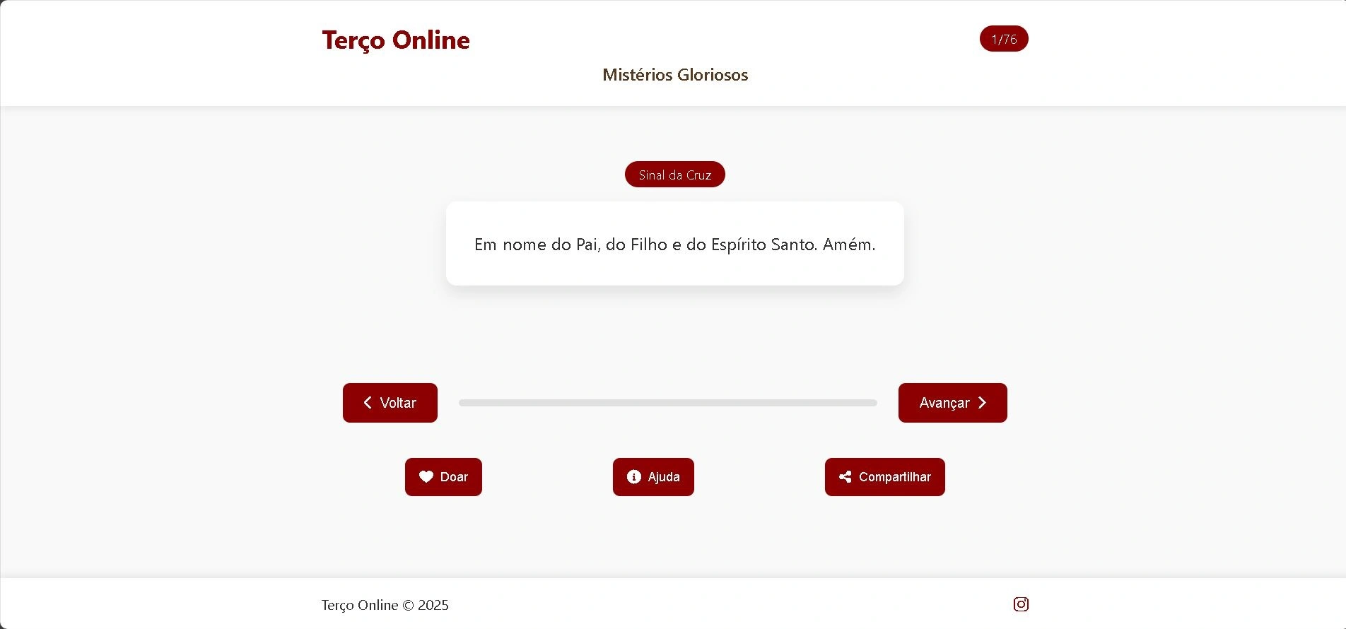 Print do projeto Terço